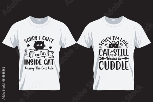 Sorry I can't , Cat lover T Shirt Design , Print on Demand Design
