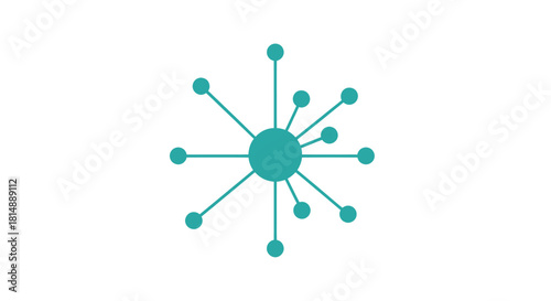 Teal hub-and-spoke pattern