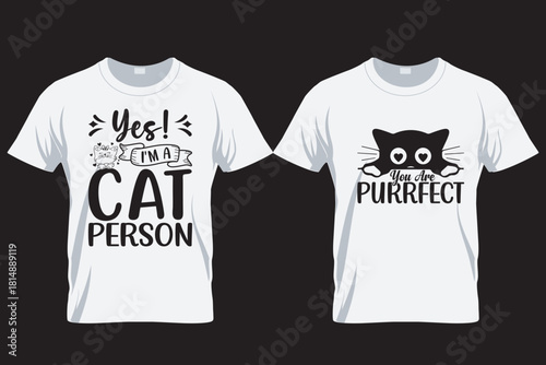 Yes, I am Cat person, Cat lover T Shirt Design , Print on Demand Design,