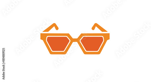 Orange-tinted glasses icon