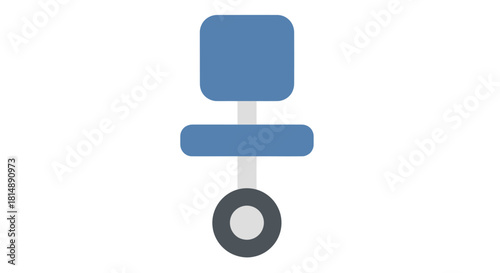 Minimalist abstracted blue chair