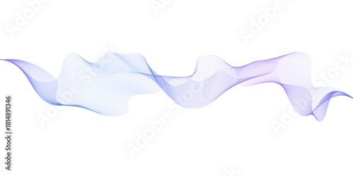 Modern abstract glowing wave background. Dynamic flowing wave lines design element. Futuristic technology and sound wave pattern. PNG file.