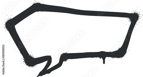 Bold hand-drawn vector illustration of a speech bubble design for communication and dialogue concepts