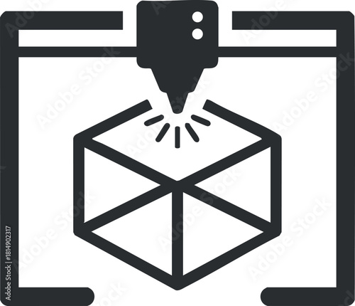 Modern flat design vector illustration of 3D printing technology concept for design and engineering projects