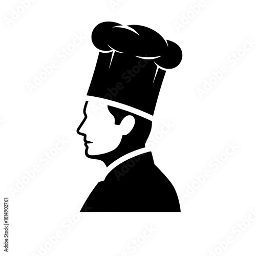 Chef Silhouette A Culinary Icon Representing Skill, Experience, and Gastronomic Expertise in Cooking