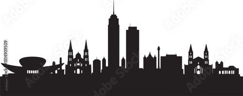 Brazzaville congo skyline silhouette style vector illustration on transparent file