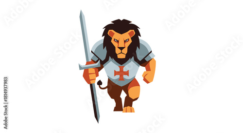 Armored lion warrior