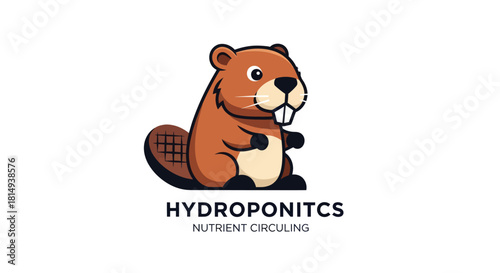 Cartoon-style beaver