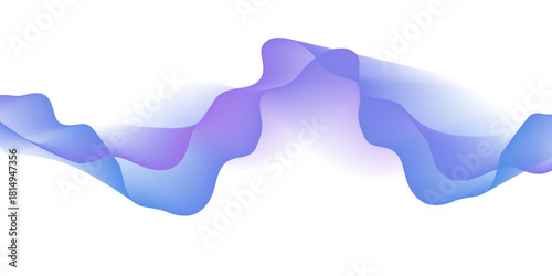 Modern abstract glowing wave background. Dynamic flowing wave lines design element. Futuristic technology and sound wave pattern. PNG file.