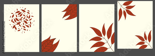 Set of red clean vector artwork suitable for backgrounds, invitations, greeting cards, web banners, social media banners,promotional materials and more