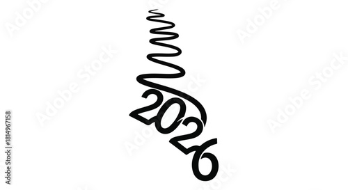 Abstract representation of the year 2026 flowing upwards, symbolizing progress and future.