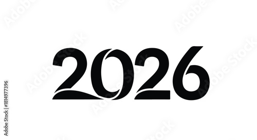 Bold modern typography for the year 2026, symbolizing future progress and new beginnings.