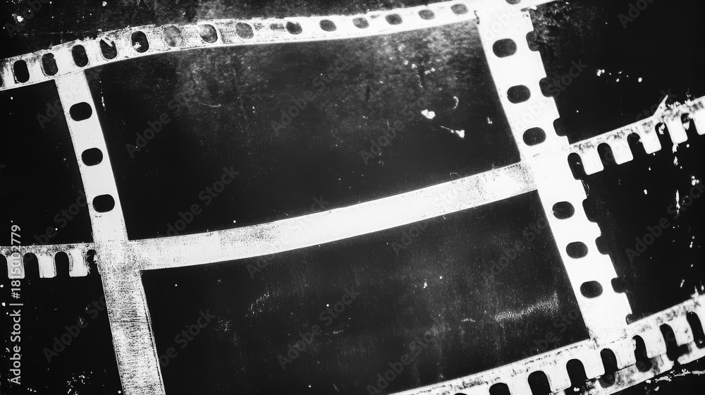Fototapeta premium Grunge Filmstrip Black and White Abstract Composition