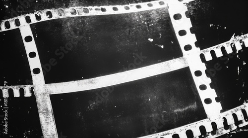 Grunge Filmstrip Black and White Abstract Composition
