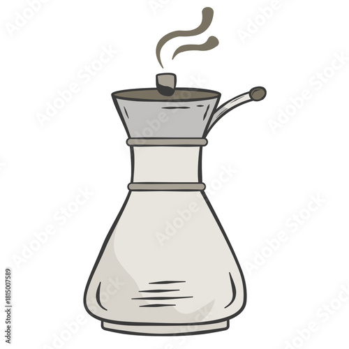 Hand-drawn Illustration of Coffee Pour Over