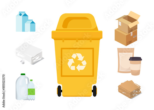 Waste recycling place stock illustration
