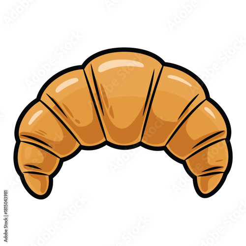 Delicious croissant isolated on freshly baked pastry with flaky layers, perfect for breakfast or snack a delightful treat for any occasion