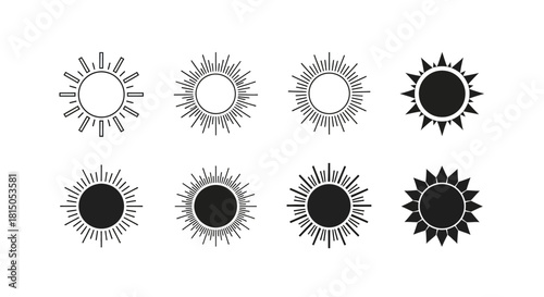 Collection of Sunburst Designs - Radiating Energy and Warmth.