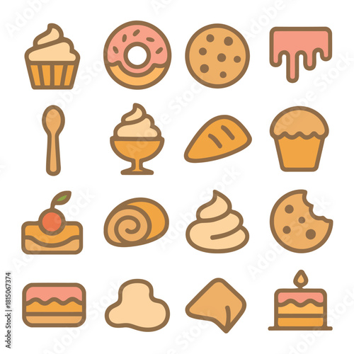 Delicious Assortment of Baked Goods: A tempting collection of various baked goods, each a delightful treat, perfect for satisfying any sweet tooth.