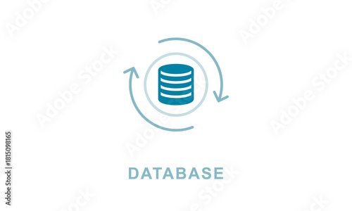 Database vector icon isolated on white background