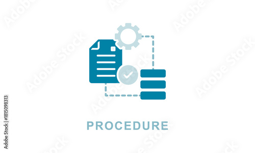 Procedure vector icon isolated on white background