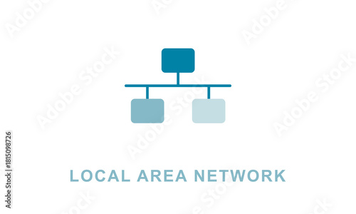 Local area network vector icon isolated on white background