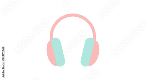 minimalist flat earmuffs icon