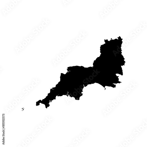 South west england Map - black World Map International vector template with High detailed isolated on white background - Vector