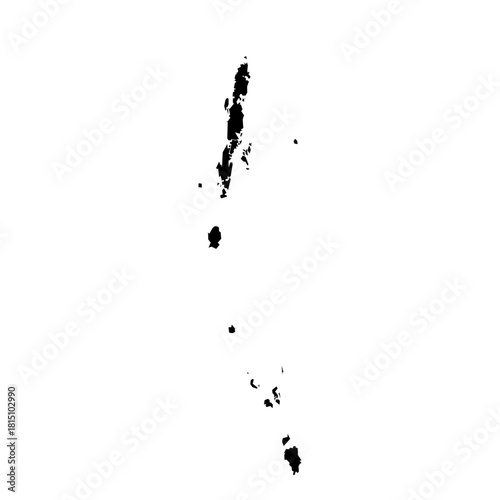 Andaman and Nicobar Islands (States and union territories of India, Federated states, Republic of India) map vector illustration, scribble sketch Andaman and Nicobar Islands state map