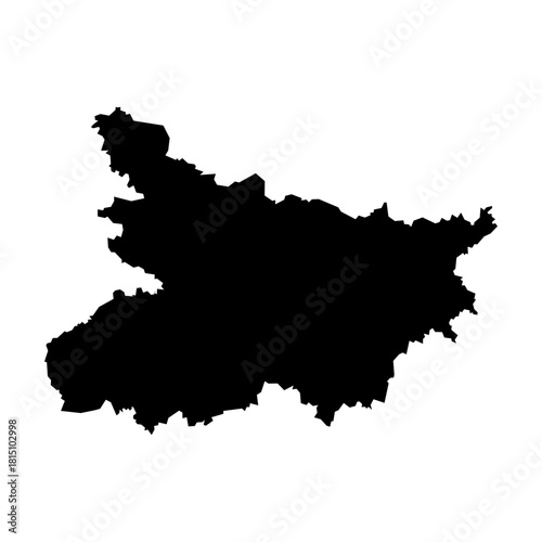 Bihar (States and union territories of India, Federated states, Republic of India) map vector illustration, scribble sketch Bihar state map