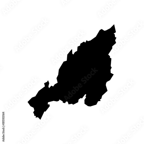 Nagaland (States and union territories of India, Federated states, Republic of India) map vector illustration, scribble sketch Nagaland state map