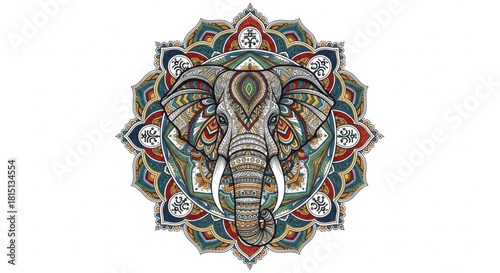 Traditional Thai and Chinese mask art vector design with vintage gold ornate floral decoration elements