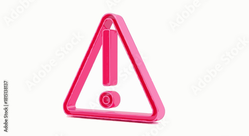 pink paper clip isolated
