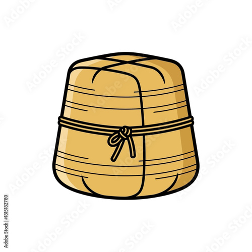 Traditional Japanese rice bale made of straw