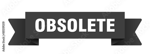 obsolete ribbon isolated on transparent background. obsolete ribbon