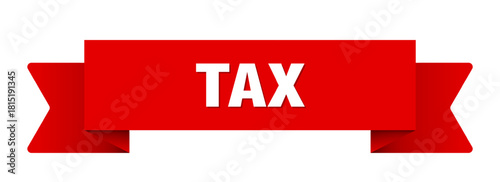 tax ribbon isolated on transparent background. tax ribbon