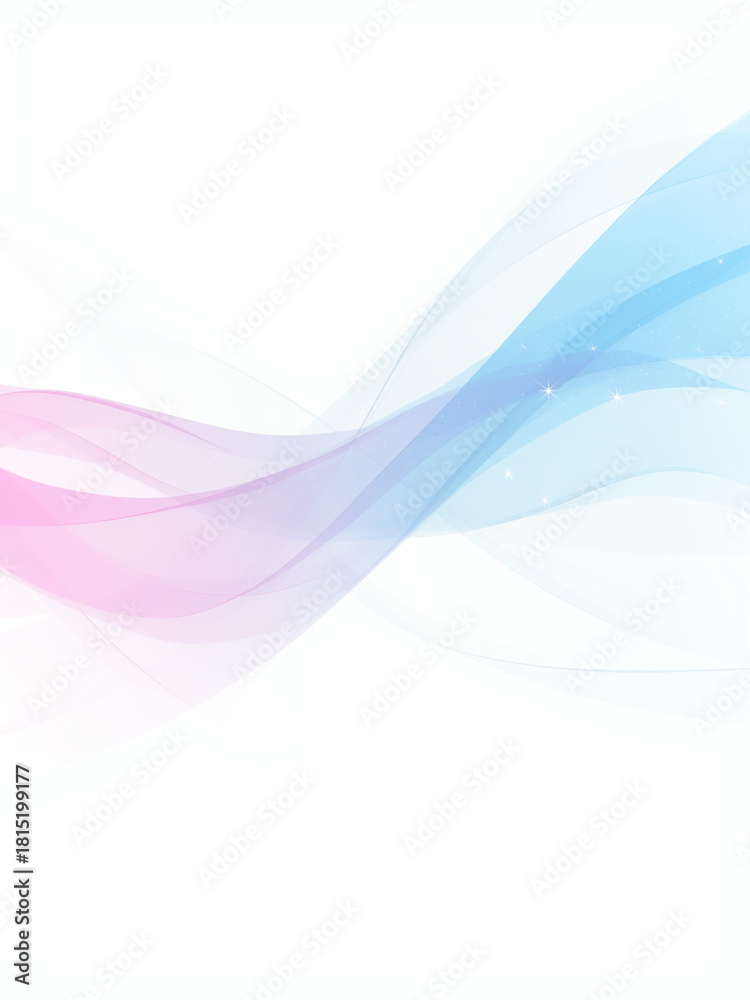 Fototapeta premium きらめくピンクと青の抽象的なウェーブ