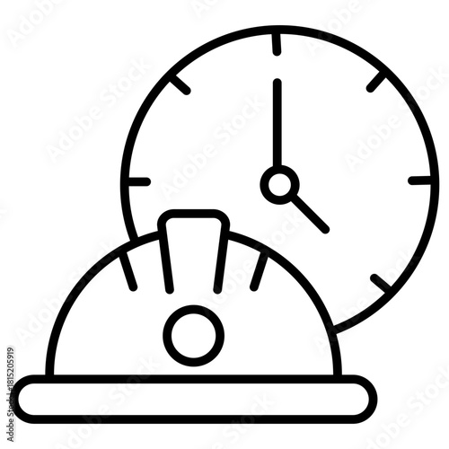 Working Time Outline Icon