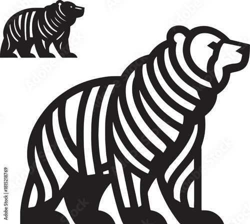 Vector image of a tiger on a white background. Wild animal