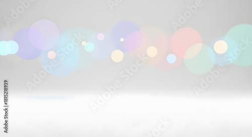 Abstract Bokeh Background with Soft Pastel Colors Blurred Lights Decorative Backdrop Festive or Celebratory Design Two Hundred Characters