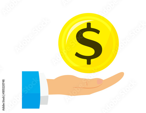 お金のイラスト　コイン　ドル