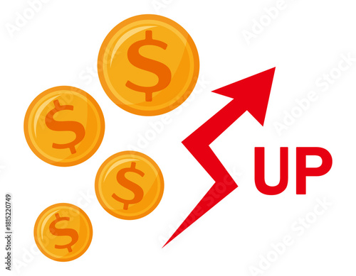 お金のイラスト　コイン　ドル