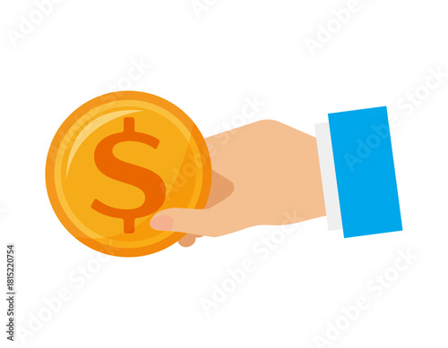 お金のイラスト　コイン　ドル