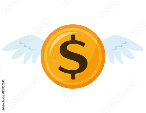 お金のイラスト　コイン　ドル