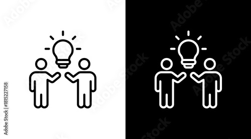 Collaborative Innovation White Icon Set Design
