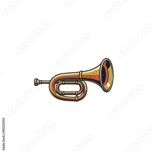 Retro Brass Bugle Horn for Musical Melodies