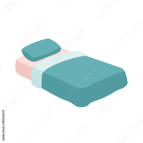 Comfortable Bed Illustration for Relaxation and Sleep