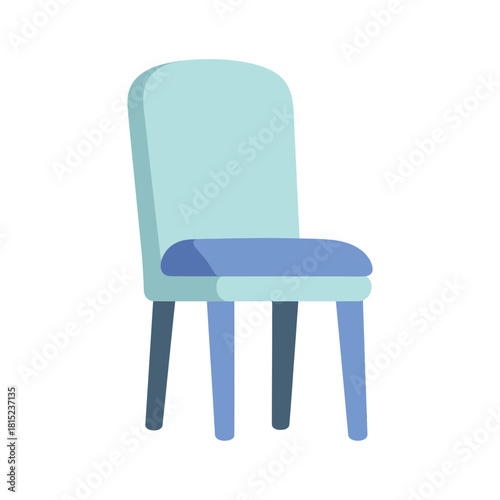 Cozy Light Blue Dining Chair with Comfortable Cushion, Perfect for Modern Homes and Restaurants