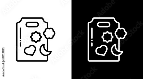 Cookie Cutter White Icon Set Design
