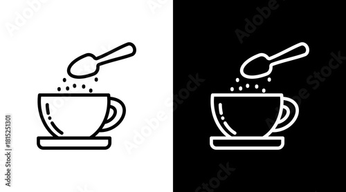 Sprinkle Sugar White Icon Set Design